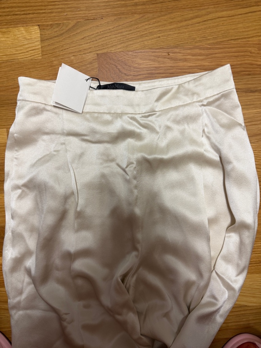 Max Mara Silk Pants – Ivory / Champagne – New with Tag – Made in Italy